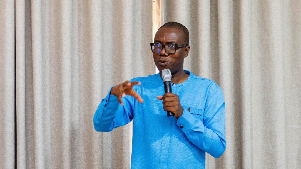 Prof. Charles Amoatey, Executive Director of ACDI, addressing participants during the training.