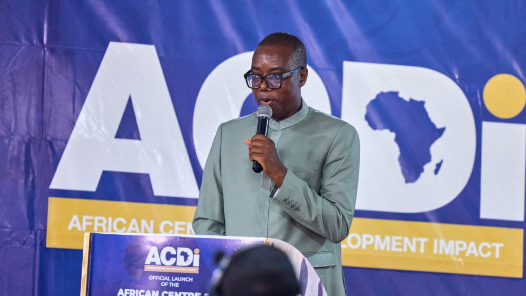 Prof. Charles Amoatey outlining ACDI’s vision and strategic priorities.